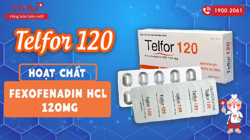 Thành phần thuốc chống dị ứng Telfor 120mg