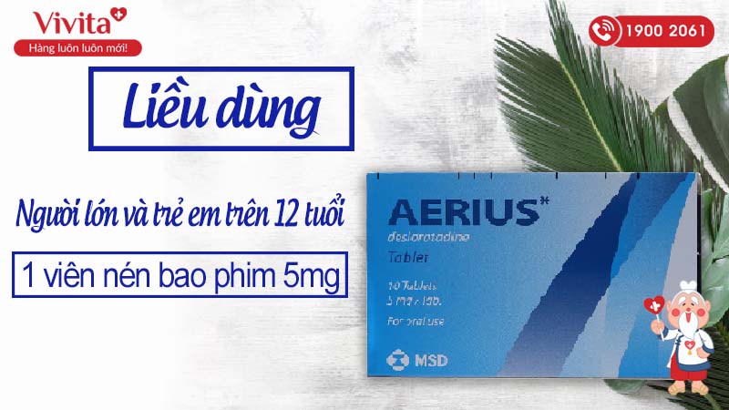 Liều dùng thuốc chống dị ứng Aerius 5mg