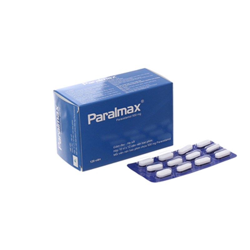Thuốc giảm đau, hạ sốt Paralmax 500mg | Hộp 120 viên