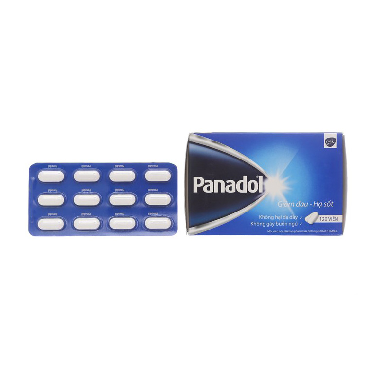Thuốc giảm đau, hạ sốt Panadol 500mg | Hộp 120 viên