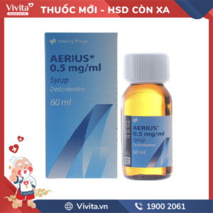 Siro trị viêm mũi dị ứng Aerius 0.5mg/ml | Chai 60ml