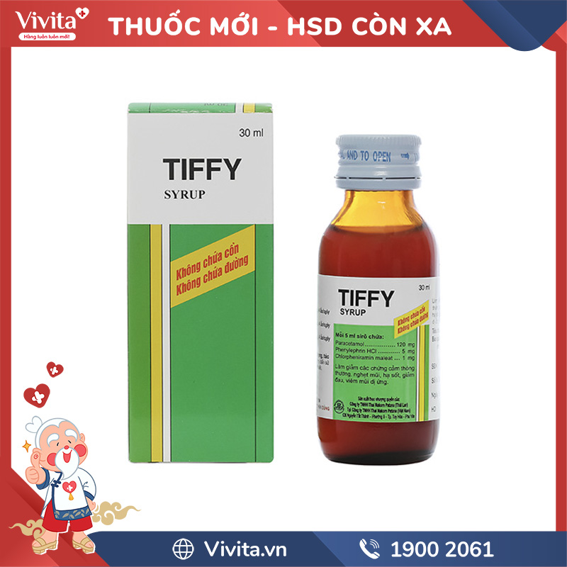 Siro trị cảm cúm cho trẻ em Tiffy | Chai 30ml