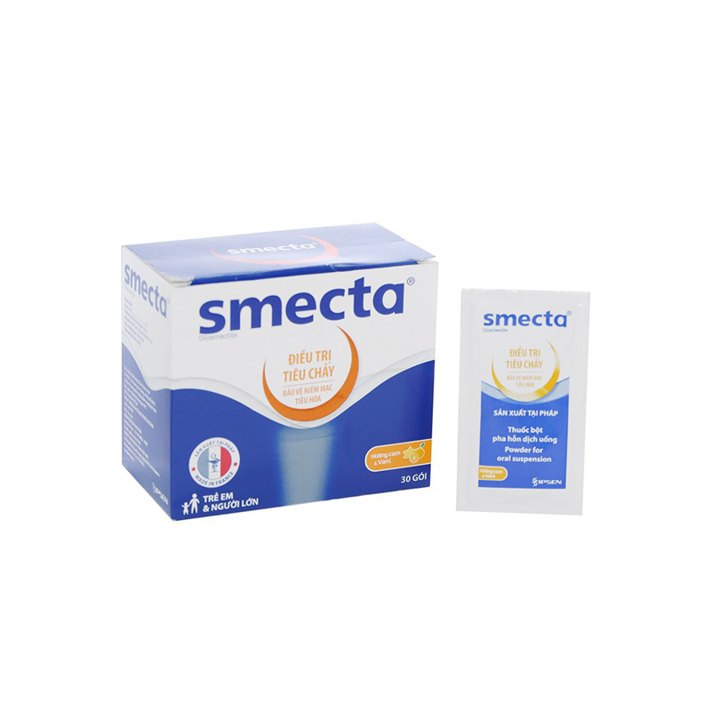 Thuốc trị tiêu chảy Smecta | Hộp 30 gói