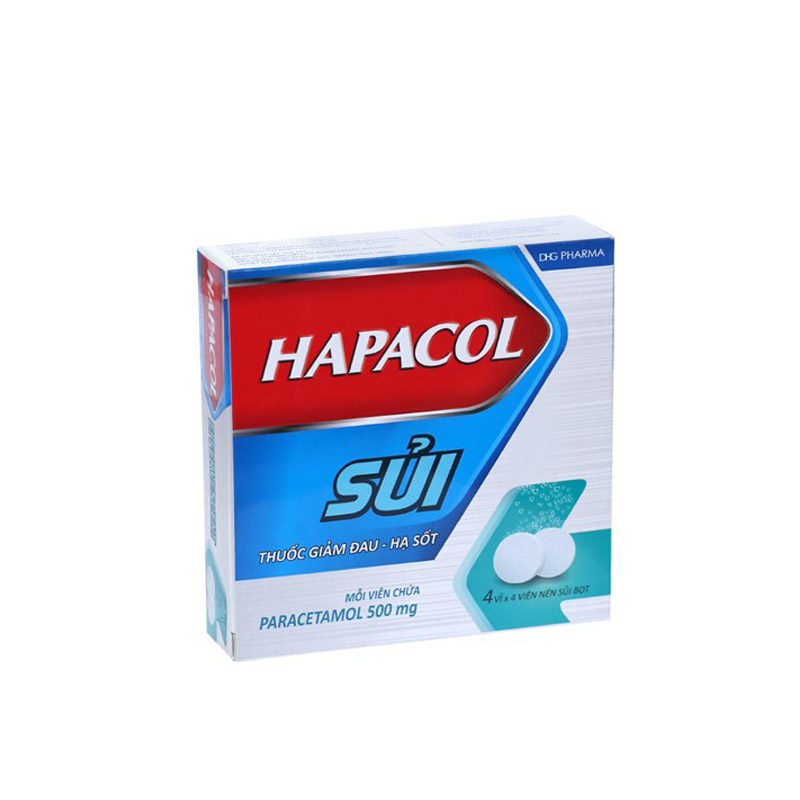 Viên sủi giảm đau, hạ sốt Hapacol 500mg | Hộp 16 viên