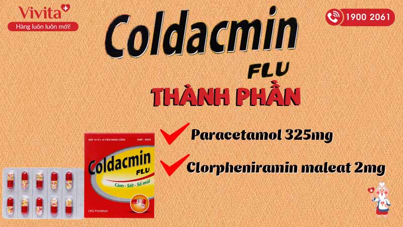 Thành phần Coldacmin Flu 