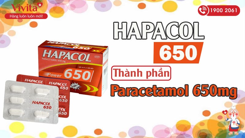 Thành phần Hapacol 650mg