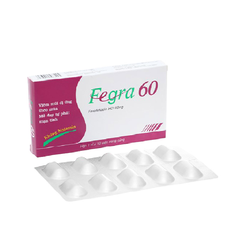 Thuốc chống dị ứng Fegra 60mg | Hộp 10 viên
