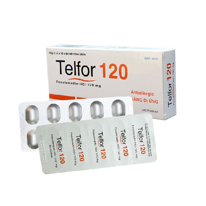 Thuốc chống dị ứng Telfor 120mg | Hộp 20 viên
