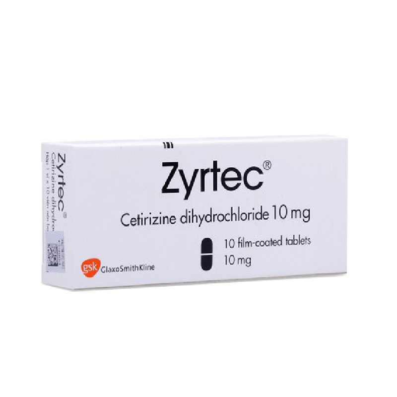 Thuốc chống dị ứng Zyrtec 10mg | Hộp 10 viên