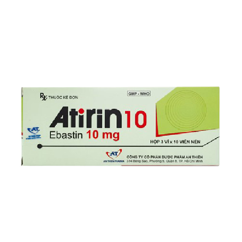 Thuốc chống dị ứng Atirin 10mg | Hộp 30 viên
