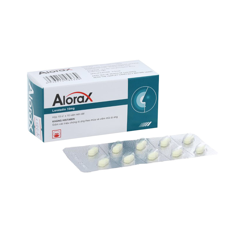 Thuốc chống dị ứng Alorax 10mg | Hộp 100 viên