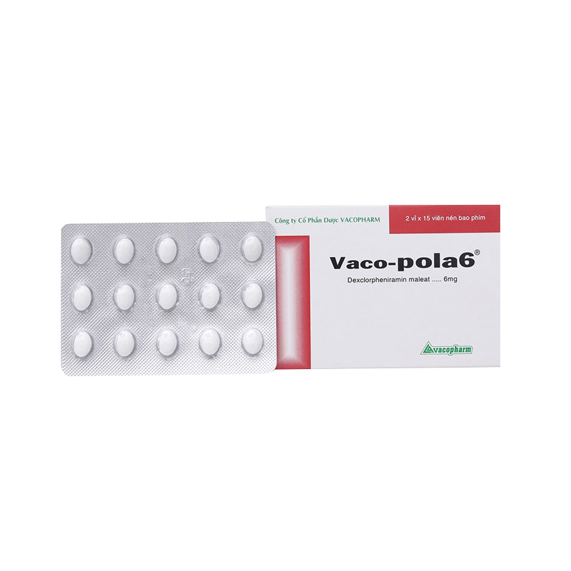 Thuốc chống dị ứng Vaco-pola6 | Hộp 30 viên