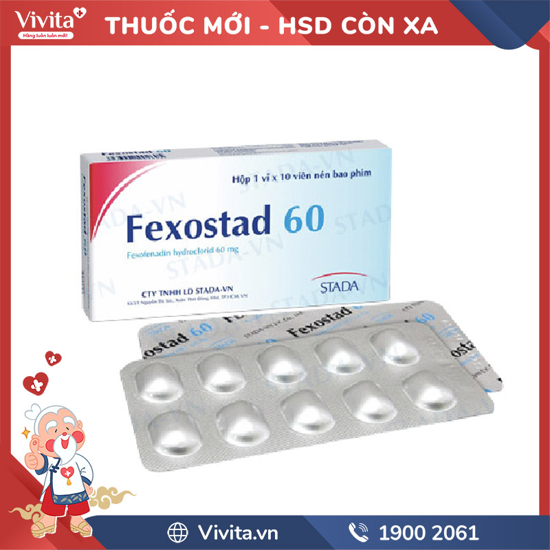 Thuốc chống dị ứng Fexostad 60 | Hộp 10 viên