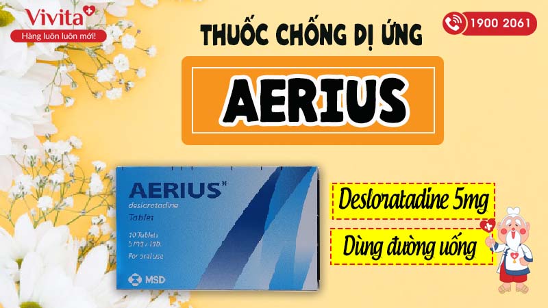 Thuốc chống dị ứng Aerius 5mg
