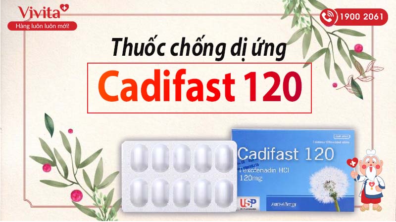 Thuốc chống dị ứng Cadifast 120mg 