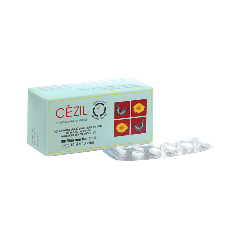 Thuốc chống dị ứng Cezil 10mg | Hộp 100 viên