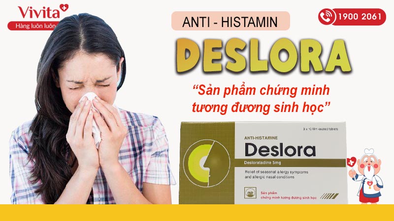 Thuốc chống dị ứng Deslora 5mg