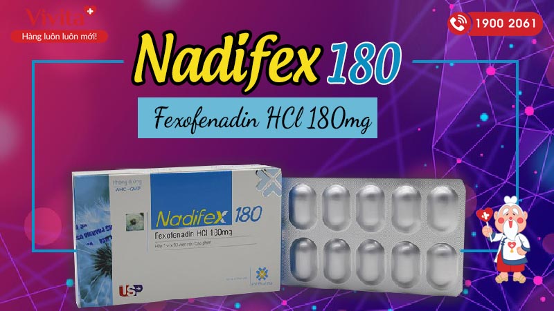 Thuốc chống dị ứng Nadifex 180