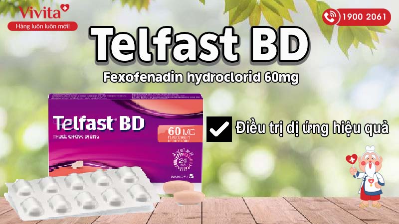 Thuốc chống dị ứng Telfast BD 60mg 
