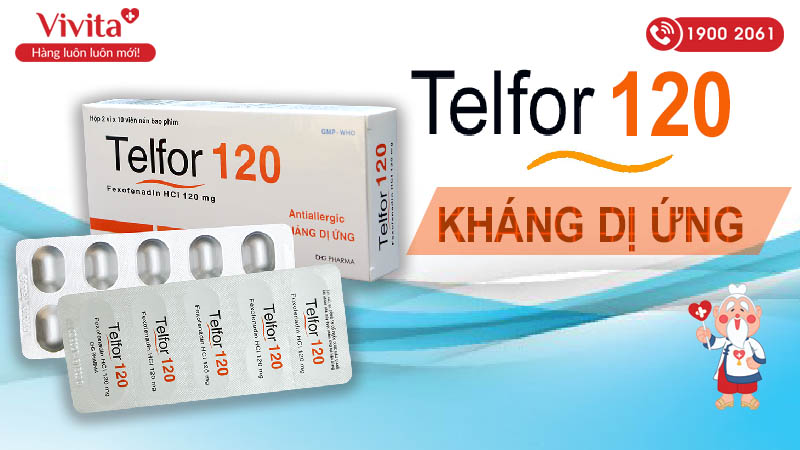 Thuốc chống dị ứng Telfor 120mg