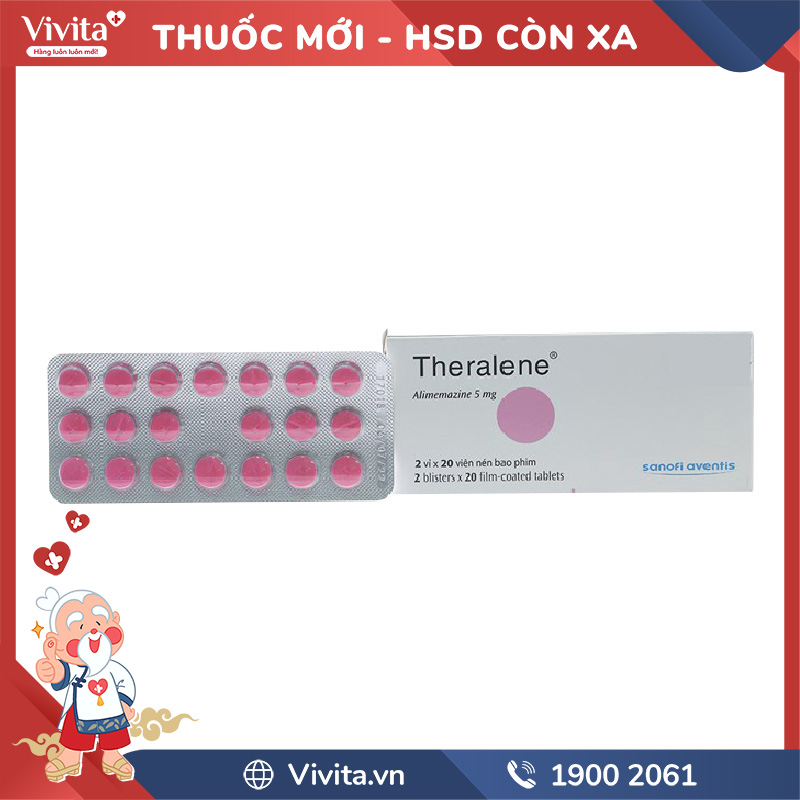 Thuốc chống dị ứng Theralene 5mg | Hộp 40 viên