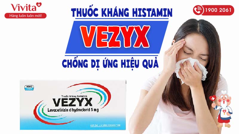 Thuốc chống dị ứng Vezyx 5mg