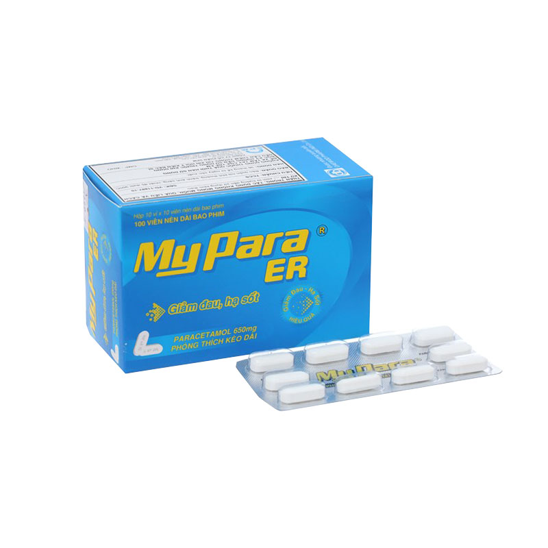 Thuốc giảm đau, hạ sốt MyPara ER 650mg | Hộp 100 viên