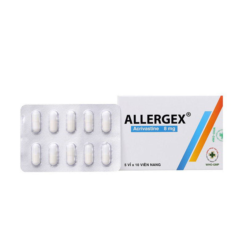 Thuốc chống dị ứng Allergex 8mg | Hộp 50 viên