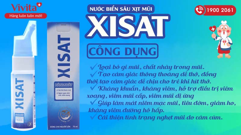 Công dụng nước xịt mũi Xisat người lớn 