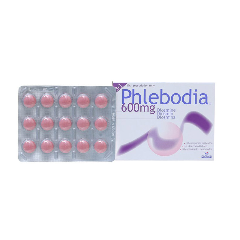 Thuốc trị trĩ, suy giãn tĩnh mạch Phlebodia 600mg | Hộp 30 viên