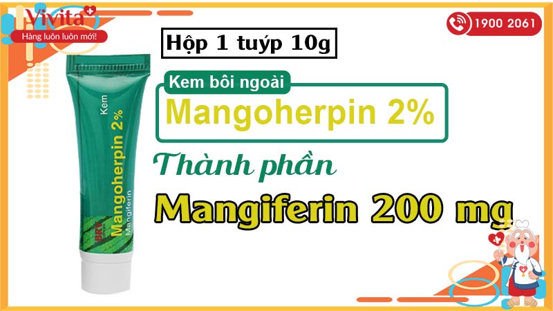 Thành phần thuốc bôi da Mangoherpin 2% Tuýp 10g
