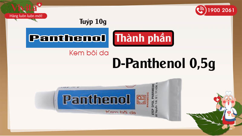 Thành phần Panthenol Tuýp 10g