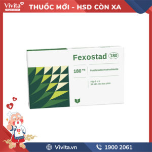 Thuốc chống dị ứng Fexostad 180 Hộp 10 viên
