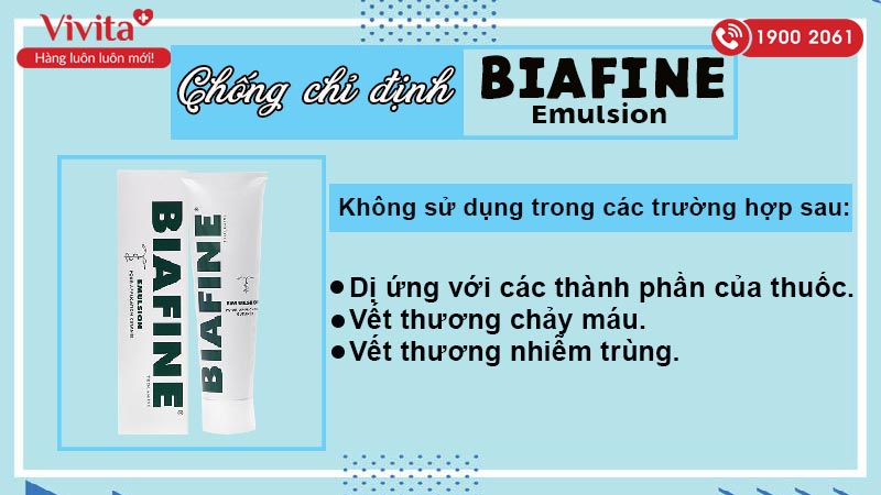 Chống chỉ định kem trị bỏng Biafine Emulsion 93g