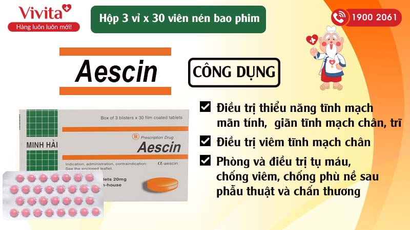 Công dụng Aescin