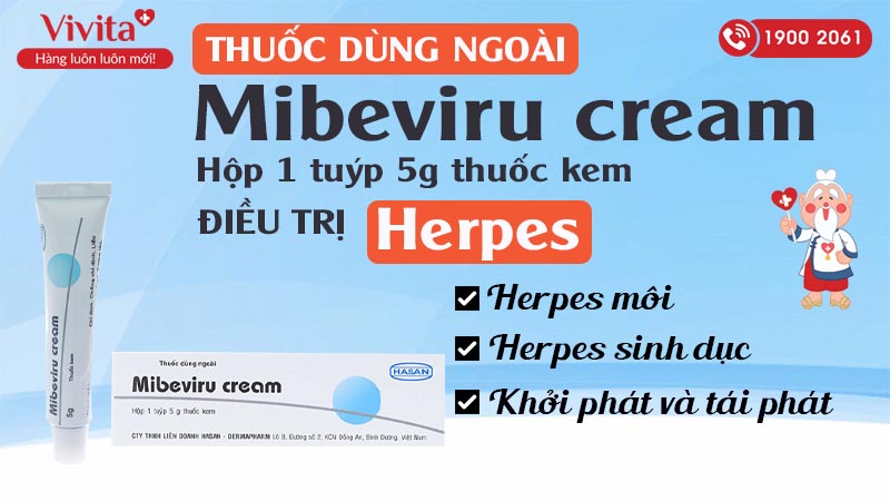 Công dụng Mibeviru cream