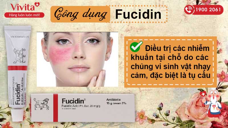 Công dụng của kem bôi trị nhiễm khuẩn Fucidin 2% 