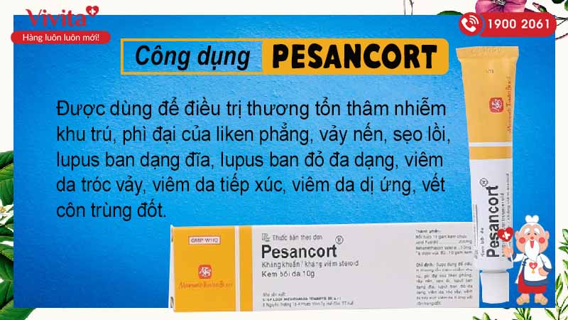 Công dụng của kem bôi trị viêm da Pesancort