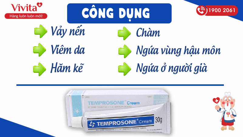 Công dụng của Temprosone Cream