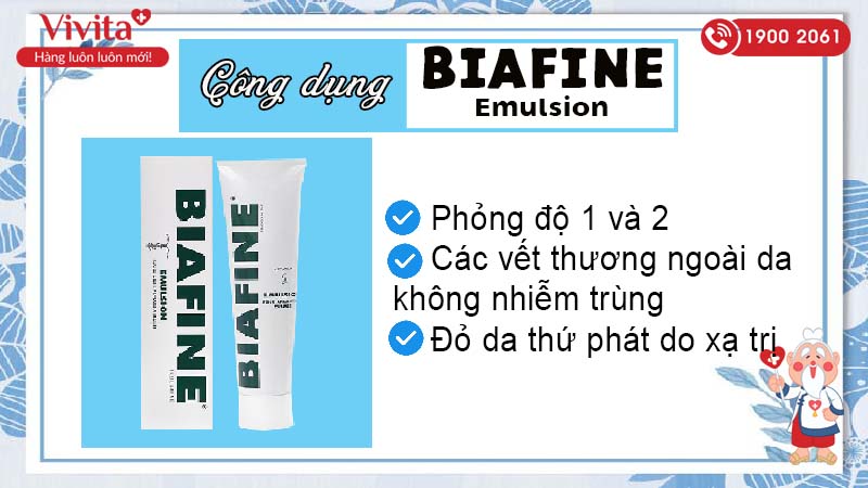 Công dụng kem trị bỏng Biafine Emulsion 93g