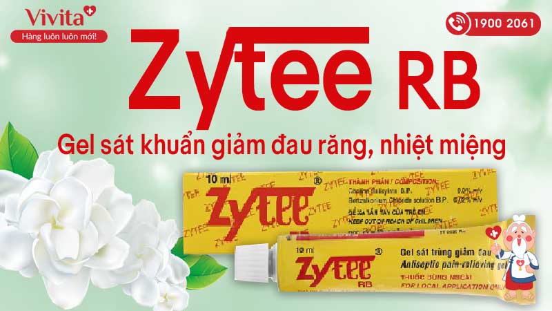 Gel sát khuẩn giảm đau răng, nhiệt miệng Zytee RB