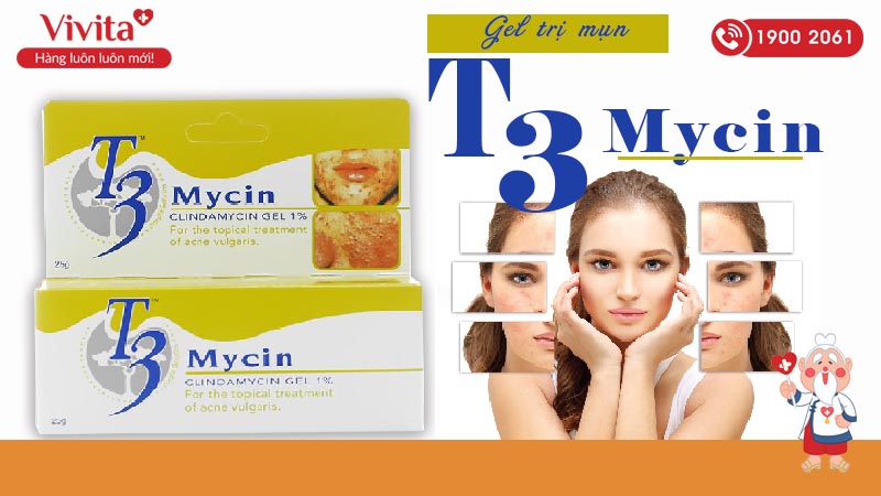 Gel trị mụn T3 Mycin