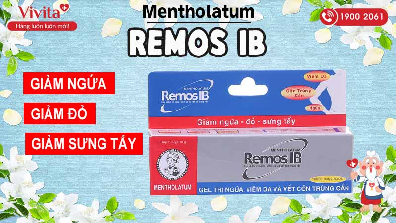 Gel trị ngứa, côn trùng cắn Remos IB