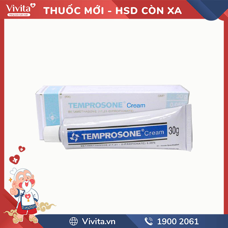 Kem bôi trị viêm da Temprosone Cream 0.05% | Tuýp 30g