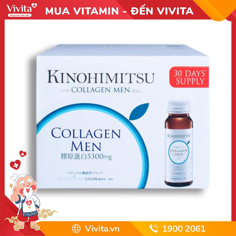 Nước Uống Kinohimitsu J’Pan Collagen Men Drink Dành Cho Nam (16 chai x 50ml)