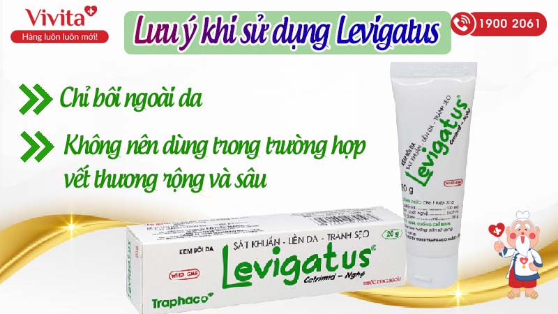 Lưu ý khi sử dụng kem trị mụn, liền sẹo Levigatus