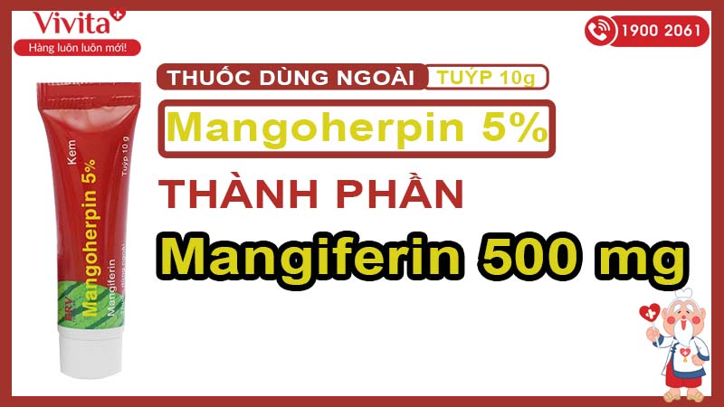 Thành phần Mangoherpin 5% tuýp 10g