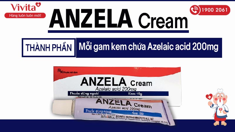 Thành phần kem bôi trị viêm da Anzela Cream