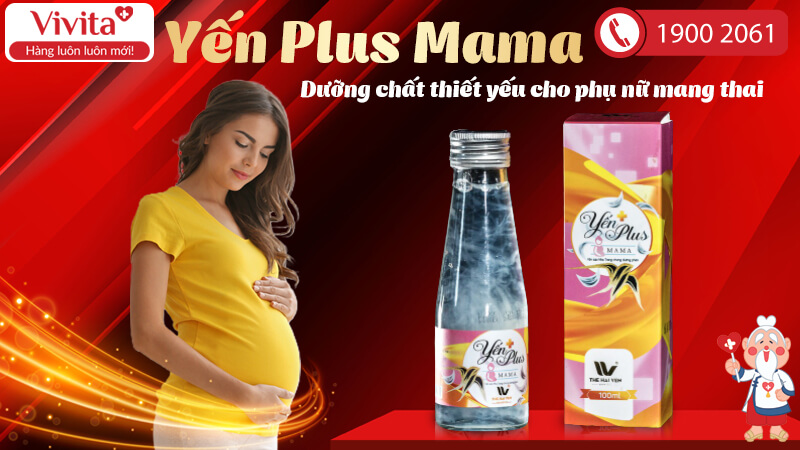 Yến Plus Mama | Hỗ Trợ Cho Phụ Nữ Mang Thai | Hộp 4 Hũ