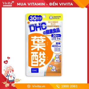 Viên Uống DHC Folic Acid 30 Days Hỗ Trợ Bảo Vệ Sức Khỏe Bà Bầu | Gói 30 Viên